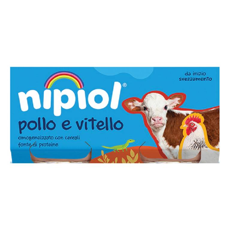 NIPIOL OMOG VITELLO POLLO 2X80